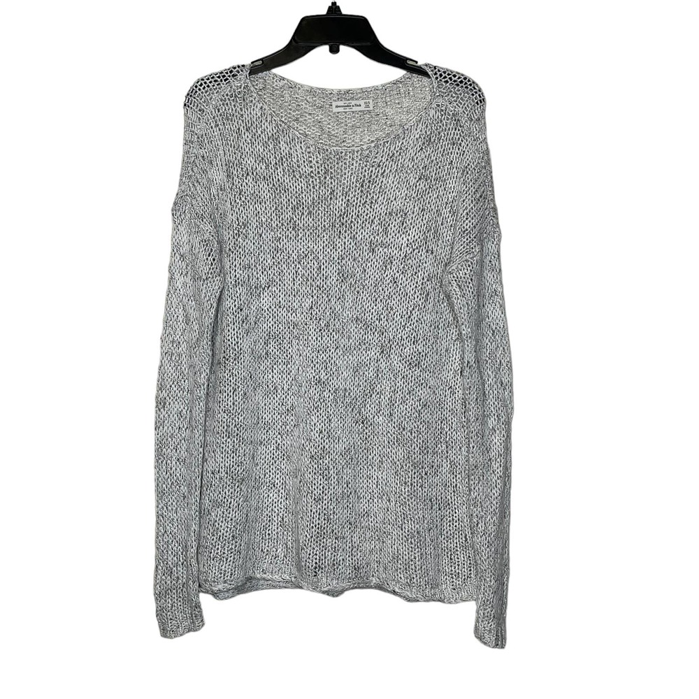 Abercrombie & Fitch Open‎ Knit Sweater Size XS Beige With Black Fleck Womens